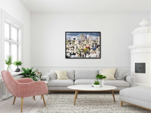 The Austinites- Framed Canvas Print 27" x 36" - Image 3