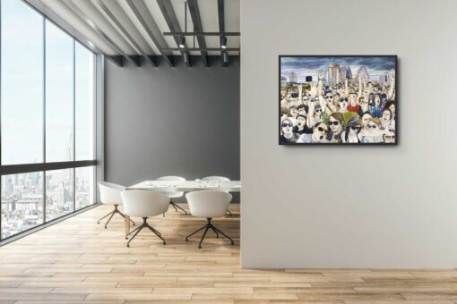 The Austinites- Framed Canvas Print 27" x 36" - Image 4