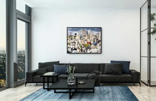 The Austinites- Framed Canvas Print 27" x 36" - Image 2